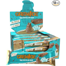 Grenade High Protein, Low Sugar Bar - Chocolate Chip Salted Caramel, 12 x 60 g