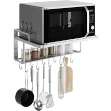 OPENED BOX, NEVER USED AcornFort K-101 2 Layers Silver Aluminum Alloy Microwave Bracket Oven Rack
