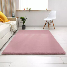 (80X150 cm, Dust Rose Pink) Nonslip Soft Shaggy Fluffy Rugs Livingroom Bedroom Carpets Large Area Rug & Floor Door Mats