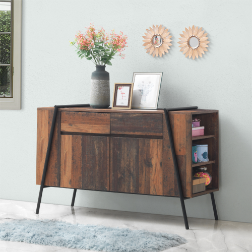 Timber Art Design UK Abbey 2 Door 2 Drawer Sideboard Rustic Storage for Living Room
