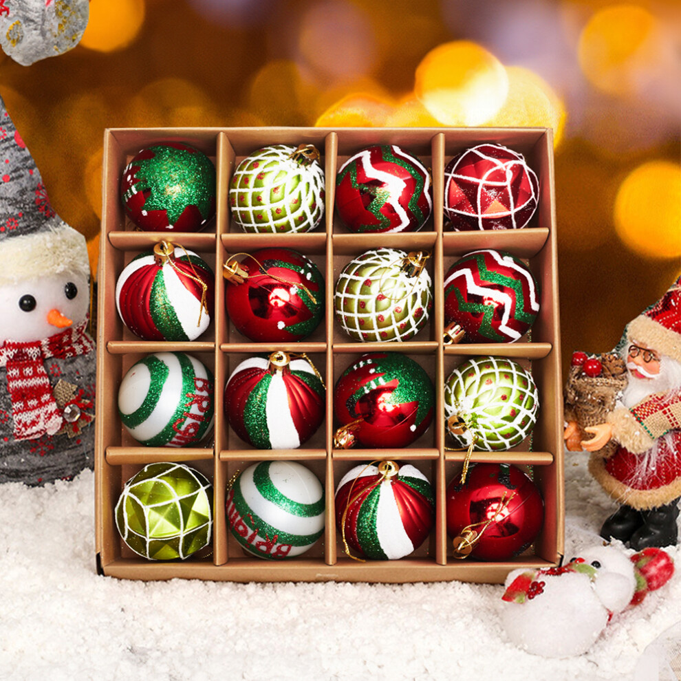 16Pcs Christmas Hanging Ball Decorations