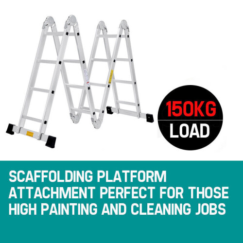 15.4FT 14in1 Foldable Ladder Multi-Purpose Aluminum Step Ladder 2