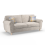 (3 Seater) Edgar Chesterfield Fabric Sand 3 + 2 Sofa Suite 1