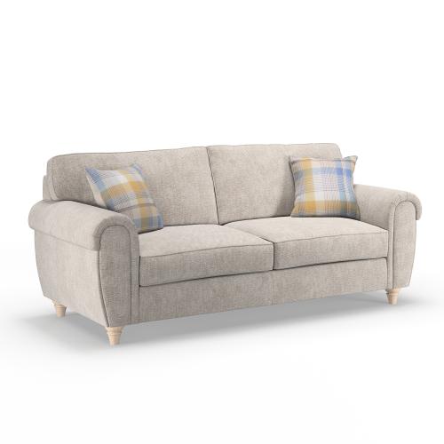 (3 Seater) Edgar Chesterfield Fabric Sand 3 + 2 Sofa Suite