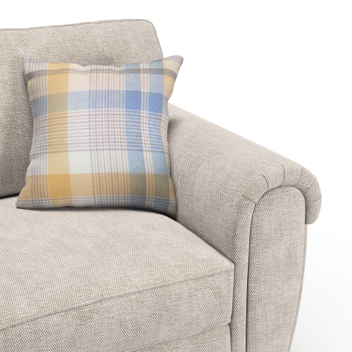 (Snuggle Chair) Edgar Chesterfield Fabric Sand 3 + 2 Sofa Suite 2