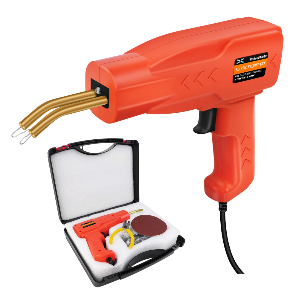 150W Plastic Welder with 800pcs Staples and Carry Case Plastic Welding Gun Portable Car Bumper Repair Kit for Plastic Crack Repair