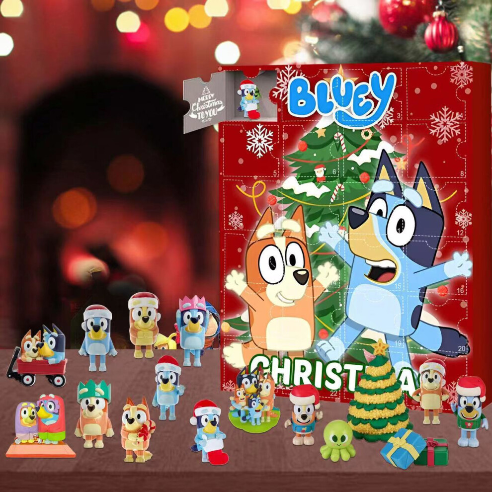 (Bluey 02) 2024 New Mario Advent Calendar Box 24 Days Xmas Countdown Gifts Playset Christmas