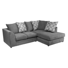 (Grey, 4 Seater Right Hand Facing) Graceland Corner Sofa