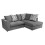 (Grey, 4 Seater Right Hand Facing) Graceland Corner Sofa 1