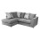 (Grey, 4 Seater Left Hand Facing) Graceland Corner Sofa 1
