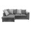 (Grey, 4 Seater Left Hand Facing) Graceland Corner Sofa 3