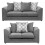 (Grey, 3 & 2 Seater) Graceland Corner Sofa 1