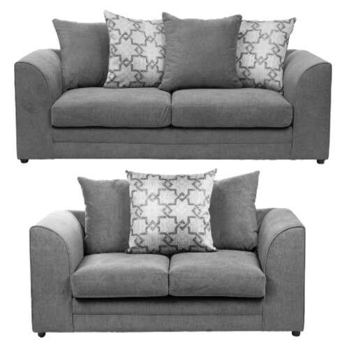 (Grey, 3 & 2 Seater) Graceland Corner Sofa