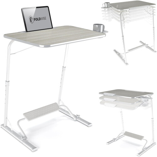 FoldWise Folding Laptop Table for Sofa - Wooden Portable Computer Desk