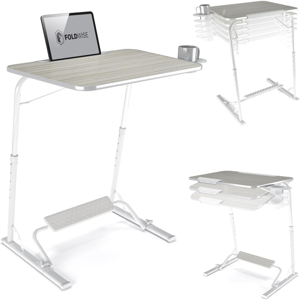 Foldwise Folding Laptop Table For Sofa - Wooden Portable Computer Desk