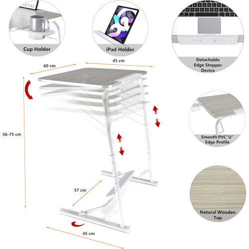 FoldWise Folding Laptop Table for Sofa - Wooden Portable Computer Desk 2
