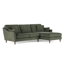 (Alpine Green, Right Hand Facing Corner) Hepburn Corner Sofa & 3 + 2 Seater Sofa Suite