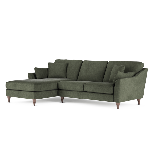 (Alpine Green, Left Hand Facing Corner) Hepburn Corner Sofa & 3 + 2 Seater Sofa Suite