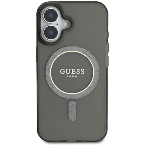 Guess Guess IML Glitter Circle Case with MagSafe for iPhone 16 6.1" Black 2