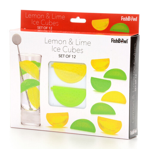 Lemon & Lime Reusable Ice Cubes, 5.5 x 3 x 2.5 cm