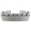 Furniture 786 (Scatter Back) Luxe U-Shaped Sofa Scatter Back/ Full Back/ Grey 3