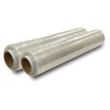 G4Goods 2 Rolls Strong Durable Clear Pallet Wrap 400mm x 150m x 20mu | Tear-Resistant Stretch Shrink Film | Water & Moisture Proof | High-Quality &