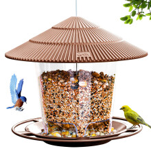 Hanging Bird Feeder Squirrel Proof for Outdoor Wild Bird Seed, Outside, Garden Yard Decoration (Brown)