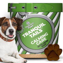 Tranquil Tails, Chicken Flavoured Dog Calming Treats - Reduce Stress, Fear, Barking and Separation Anxiety - Contains Hemp Seed, Ashwagandha &