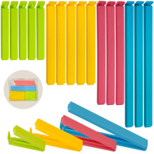 16 Pcs Sturdy Food Bag Clips for Food Storage Bags in 4 Sizes & 4 Colours - Food Clips for Keeping Food Fresh. Bag Clips for Food Storage and Sandwich