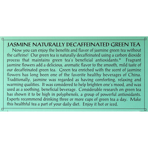 Jasmine Green Tea, Decaffeinated, 20 Count 1