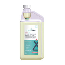 Chemgene MedLab Multi-Surface Disinfectant Concentrate | High Level Cleaning & Disinfection of Hard Surfaces | Fragrance Free | 1 Litre concentrate