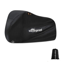 Bike Cover for Outside Storage Waterproof Oxford Bicycle Cover Indoor 210D Nylon with Pu Coating Wind Proof with Lock Hole,Black,200 x 70 x 110 cm;