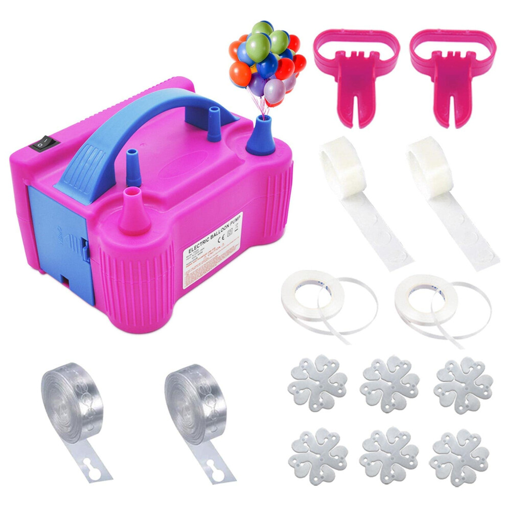 Electric Balloon Pump Kit, (AC220-240V 600W) Portable Dual-Nozzle Electric Inflator, Electric Balloon Pump for Birthday Party, Wedding, Christmas