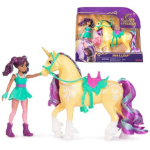 Unicorn Academy, Ava & Leaf Set with 2 Riding Accessories and Hair Styling Tool, Dolls and Unicorn Toys for Girls Aged 4 and up
