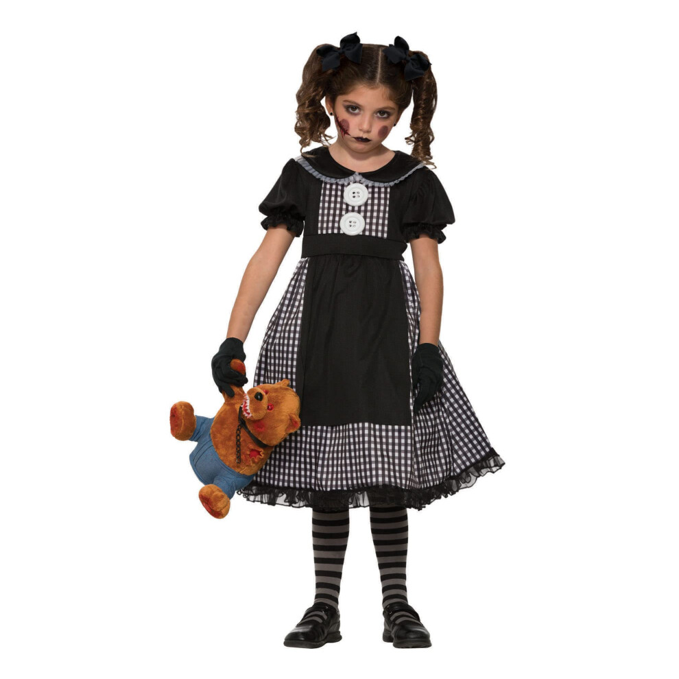 Forum Novelties CC77067 Dark Rag Doll, Black, White, L