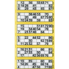 600 Bingo Tickets - Pad of Yellow 6 to View Flyers
