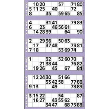 600 Bingo Tickets - Pad of Lilac 6 to View Flyers