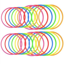 24Pcs Plastic Toss Rings Toys, Throwing Rings Toss Hoops for Kids, Ring Toss Game Carnival Rings Toss for Indoor Outdoor Sport Games, Party Favor