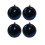 Premier 4 Large Christmas Baubles 10cm Shiny Midnight Blue Tree Decoration 3