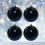 Premier 4 Large Christmas Baubles 10cm Shiny Midnight Blue Tree Decoration 1