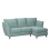 (Duck Egg, Right Hand Facing Corner) Sienna Fullback Hopsack Fabric Corner & Sofa Suite 1