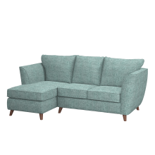(Duck Egg, Left Hand Facing Corner) Sienna Fullback Hopsack Fabric Corner & Sofa Suite