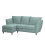 (Duck Egg, Left Hand Facing Corner) Sienna Fullback Hopsack Fabric Corner & Sofa Suite 1