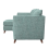(Duck Egg, Left Hand Facing Corner) Sienna Fullback Hopsack Fabric Corner & Sofa Suite 4