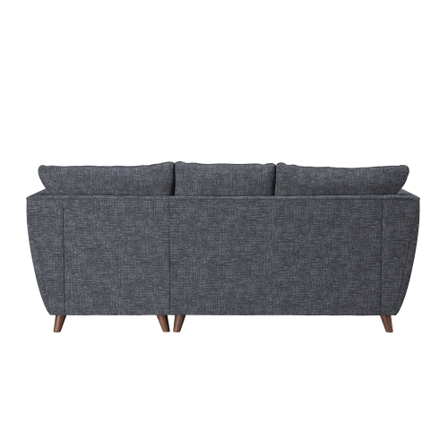 (Navy Blue, Right Hand Facing Corner) Sienna Fullback Hopsack Fabric Corner & Sofa Suite 2