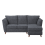 (Navy Blue, Right Hand Facing Corner) Sienna Fullback Hopsack Fabric Corner & Sofa Suite 4