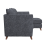 (Navy Blue, Right Hand Facing Corner) Sienna Fullback Hopsack Fabric Corner & Sofa Suite 5