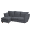 (Navy Blue, Left Hand Facing Corner) Sienna Fullback Hopsack Fabric Corner & Sofa Suite 1