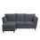 (Navy Blue, Left Hand Facing Corner) Sienna Fullback Hopsack Fabric Corner & Sofa Suite 4
