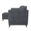 (Navy Blue, Left Hand Facing Corner) Sienna Fullback Hopsack Fabric Corner & Sofa Suite 5